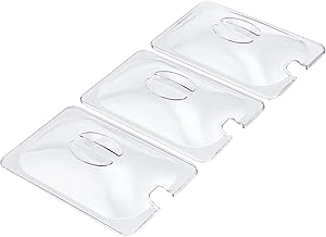 Set of 3 Replacement Lids for 3 Section Buffet Warmer – Clear Lid Set for 3 x 1.5L for Cooks Professional Buffet Warmer & Other Models - Each Measure 21.7 x 14.1cm