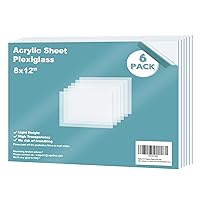 Vista 11 de Egofine Hojas de plexiglás de acrílico, paquete de 20 unidades de 8 x 10 pulgadas, 0.04 pulgadas de grosor, plástico transparente fundido