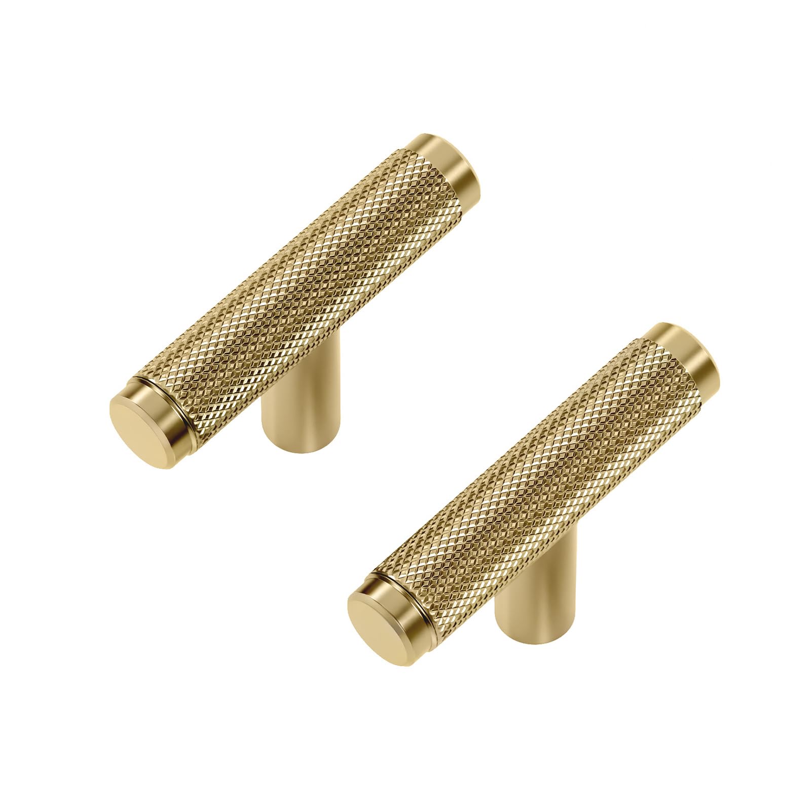 LONTAN 10 Pack Gold Kitchen Knobs Champagne Copper Cupboard Door Knobs Aluminum Alloy Drawer Pulls for Cabinet Wardrobe Bathroom Kitchen — image 1