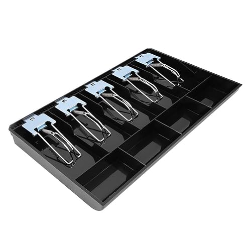 Cajón de caja registradora, bandeja de inserción de cajón de efectivo de 16 pulgadas, con bandeja de inserción de 4, 5 cajones de billetes, con