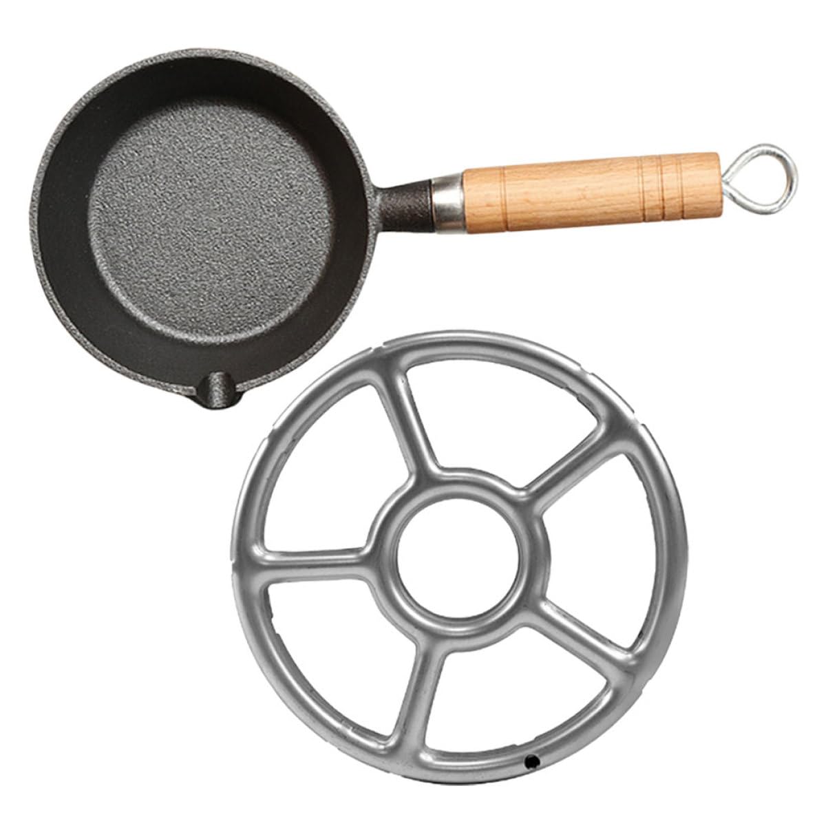 Yardwe Mini-pfanne Omelett-burger Eier Schinkenpfanne Gusseisenpfanne Mit Wärmespeicherung Zum Kochen Auf Dem Herd