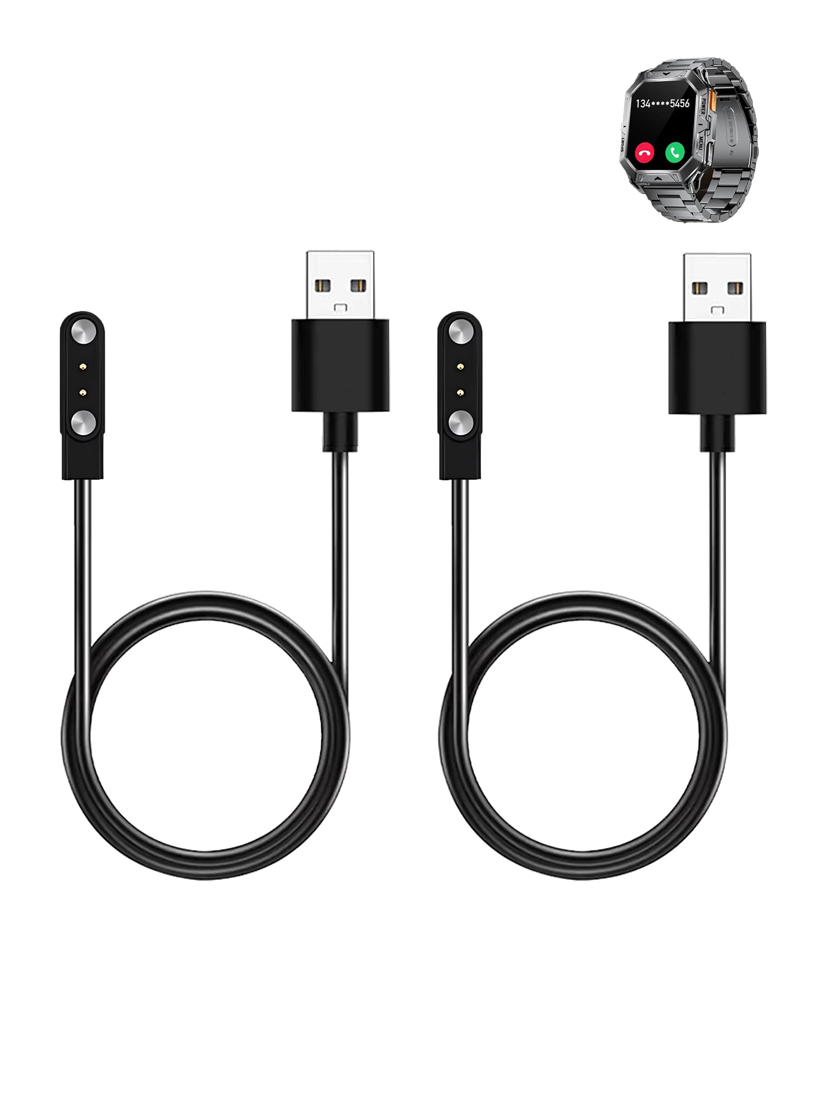 WUNIAK Charging Cable for LIGE Military Smart Watches Magnetic USB Flexible Charging Cable Accessories for LIGE Military Smart
