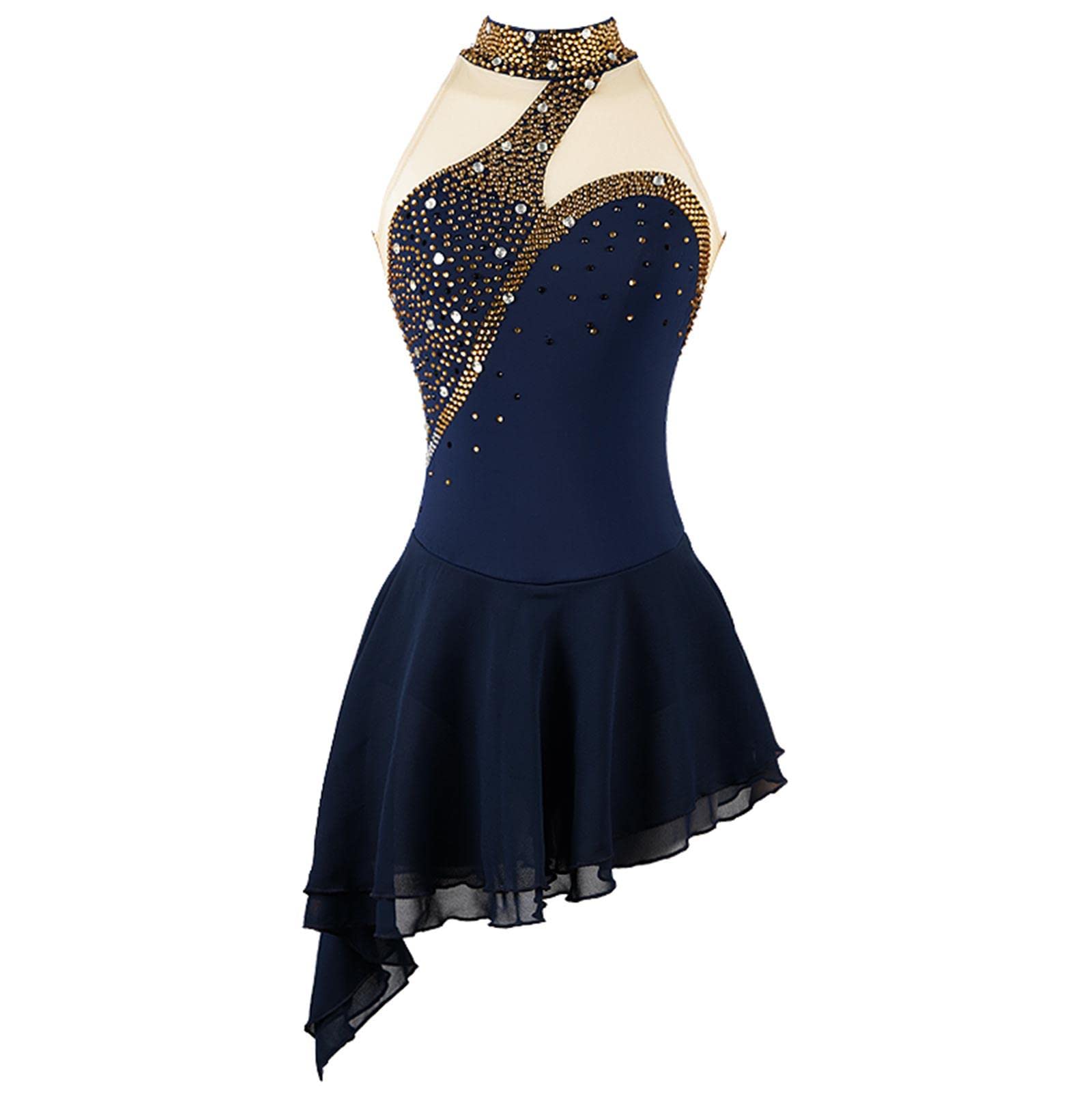 Ice Skating Dress Lila Eiskunstlaufkleid Mit Perlen - Langarm  Rollschuhkleid Für Mädchen \u0026 Frauen Spandex Skatekleid, image size:1600x1602