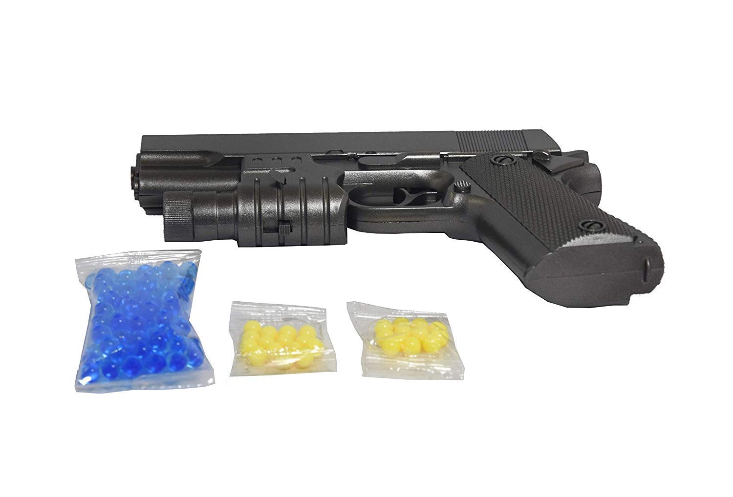 Generic Dharmi Enterprise Soft Water Bullets Toys Gun Plastic Safe Gun Weapon Pistol Gunshot Outdoor Game Toy for Children Kid Boys Gift, Black