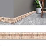 MIS1950s 90"x 3" Self Adhesive Flexible Foam Molding Trim, 3D Sticky Decorative Wall Trim Lines Skir