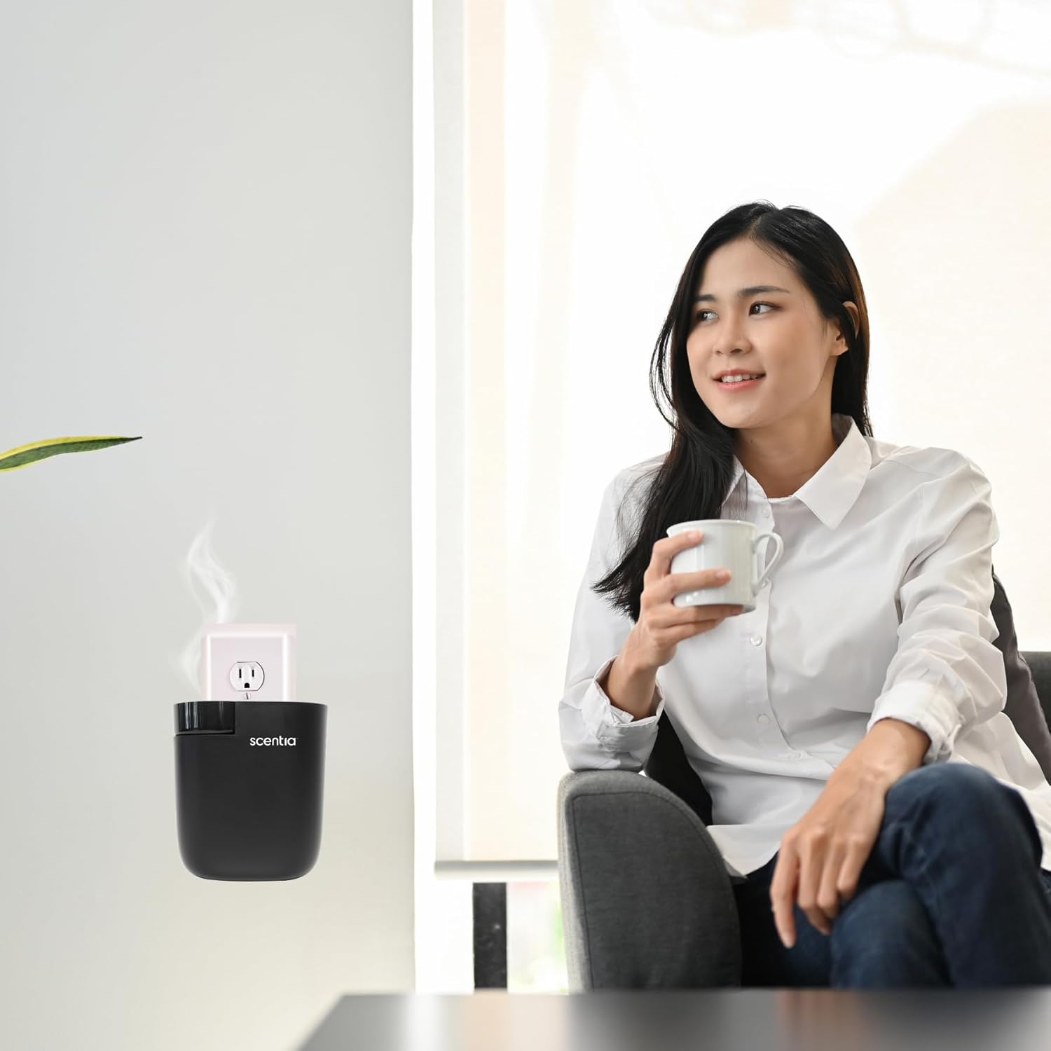 Scentia Waterless Plug-in Scent Diffuser with App Control | Essential Oil Diffuser | Hotel-Inspired Scent Included | 600 Sq. Ft. Coverage | Housewarming Gift | Black - Image 7