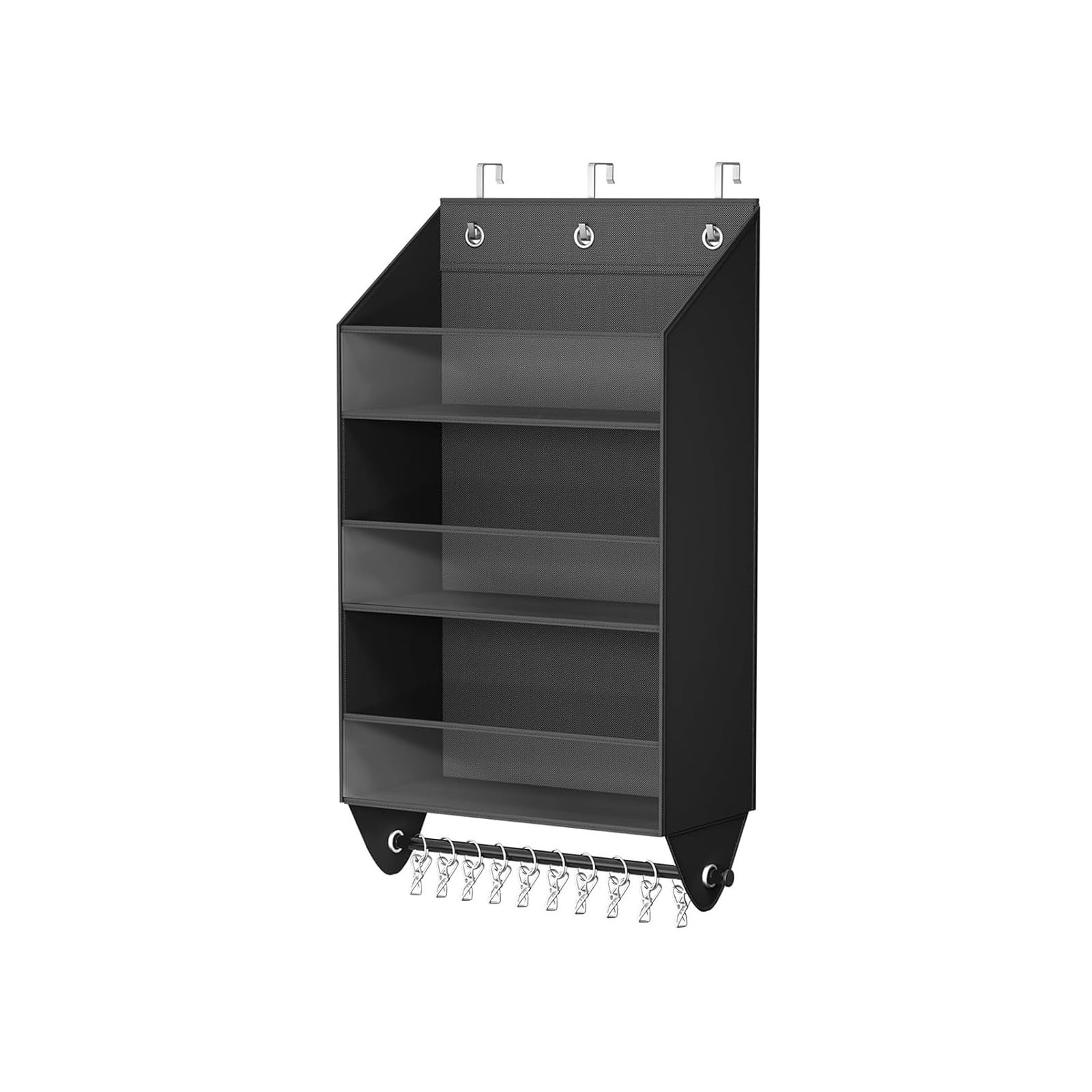 Avejjbaey Foldable Hanging Solution with 3 Large Pouches Suitable for Storing Books and Indispensables Clear Pocket