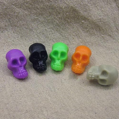 Miniatura 3 de 50 piezas de mini calaveras de Halloween, mini esqueletos en miniatura, cabezas de calavera de Halloween, calaveras pequeñas, juguetes complicados,