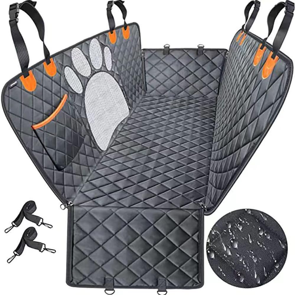 ZSNICE Dog Car Seat Cover, for Vauxhall Crossland X Waterproof with Mesh Window And Storage Pocket,Durable Scratchproof Nonslip Dog Car Hammock