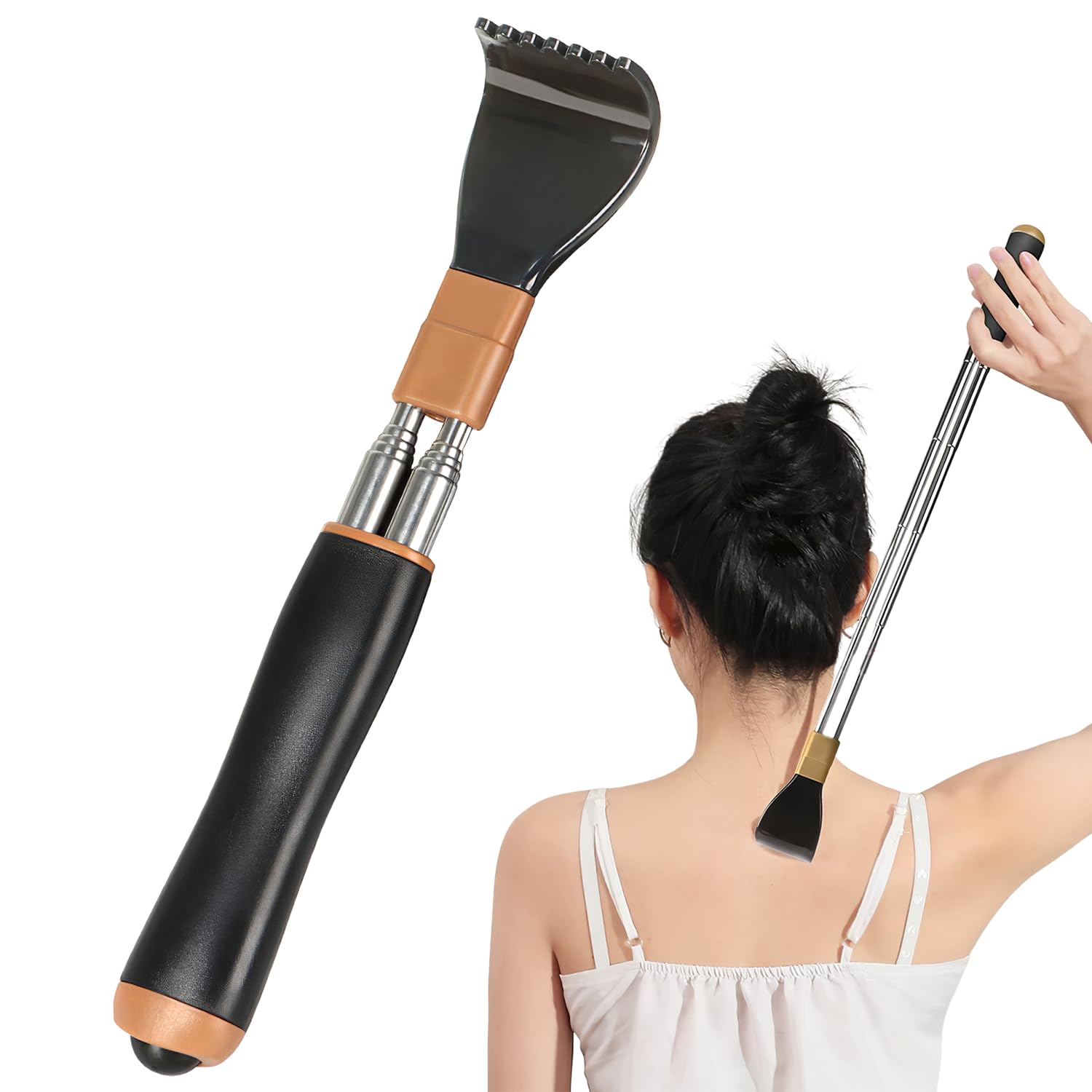 Dual-Bar Extendable Back Scratcher Stick – Comfortable Anti-Slip Itching Hand Stick for Quick Daily Comfort – Portable Steel Itching Stick with Strong Grip Telescopic Relief-image-33