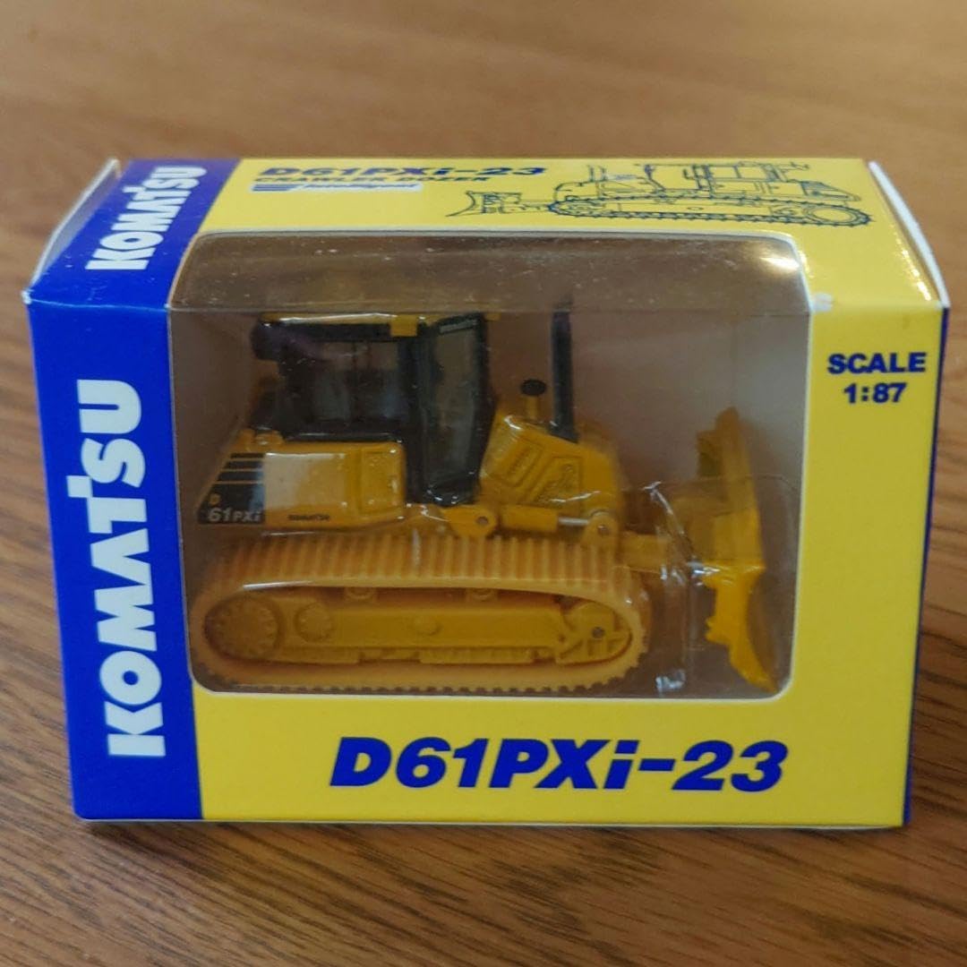 コマツD61PXi-23ミニチュアモデル 1/87 KOMATSU コマツ ICTブルドーザー D61PXi-23 展示中 in