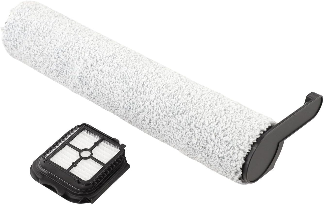 Replacement Roller Brush and Filter for JONR ED12 Pro Max Cordless Wet Dry Vacuum Cleaner, for Hardwood, Marble, Tile Floors, High-Density Soft Wool Bristles, Quiet Operation