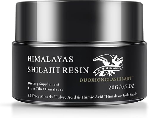 Resina Shilajit del Himalaya, grado dorado puro, 100% natural con más de 85 oligominerales  Impulso de energía y apoyo inmunológico para hombres y