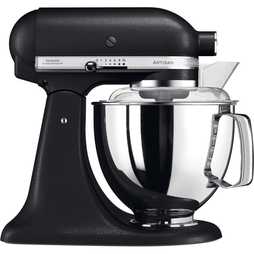 Kitchenaid Planetaria - Artisan - Robot Da Cucina Con Testa Inclinabile E 7 Accessori - 4.8 L - Impastatrice - Color Ghisa Nero-image