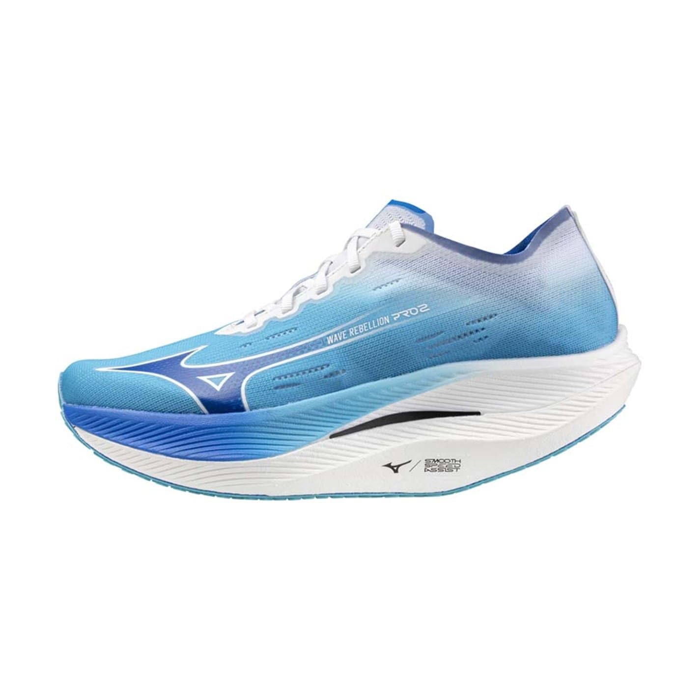 Mizuno Homme Wave Rebellion Pro 2 Chaussure de Course 44 EU River Blue Mugen Blue White