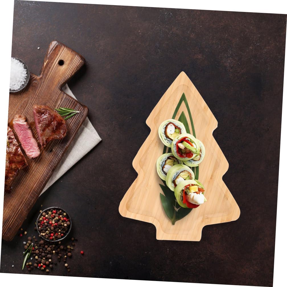 3piezas Bandejas Diseño De Árbol De Navidad y Reno Bandeja Creativa para Aperitivos Frutas y Dulces Fiestas Navideñas Fácil Limpieza y Uso Versátil