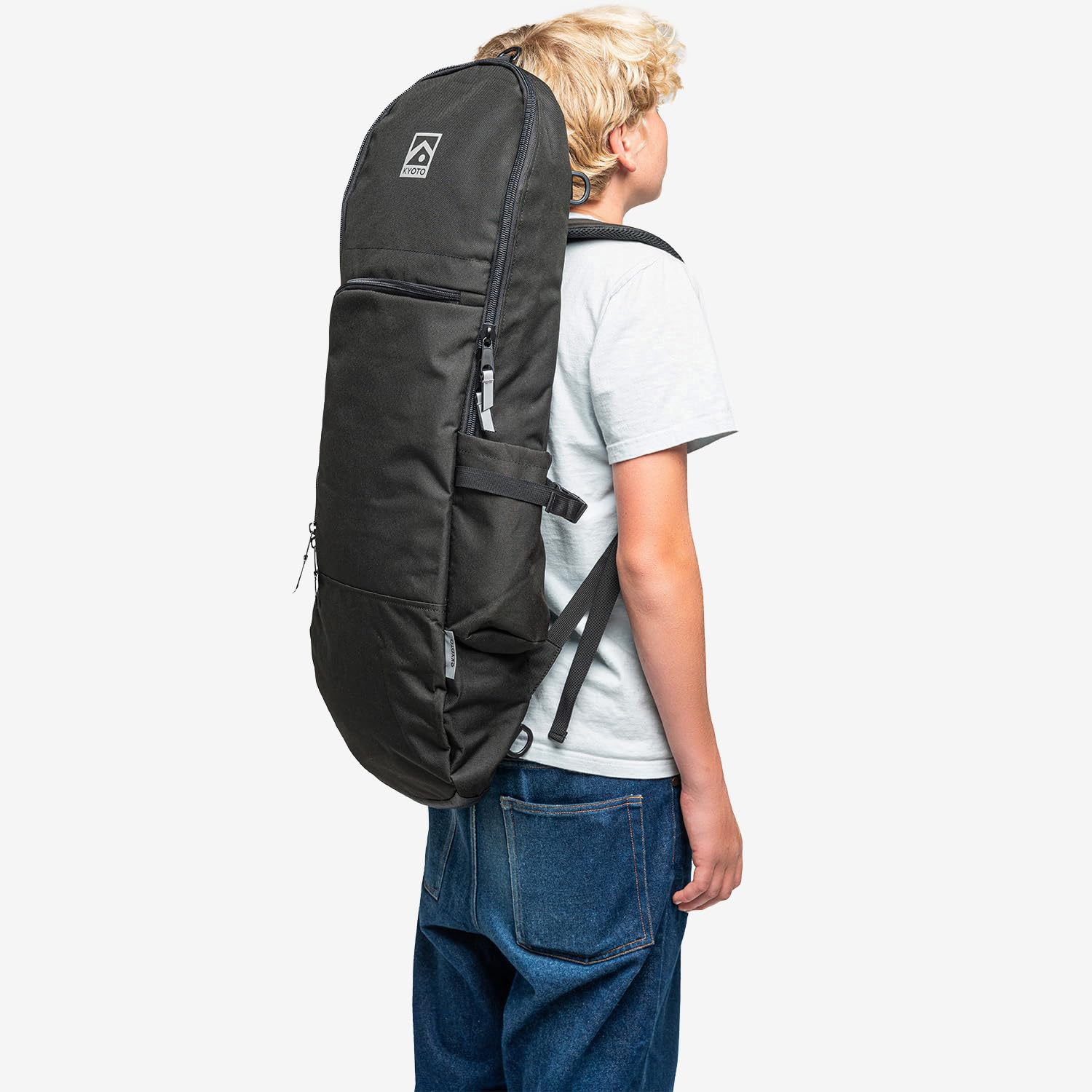 Kyoto Tour Skateboard Bag – Backpack Carry, Bottle Pocket, Padded Protection, Fits Complete Skateboards