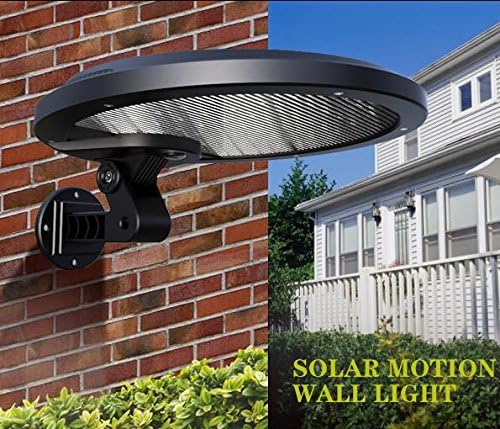 Britta Products Solar Mini Streetlight - 56 LED - 5 Watt Solar Powered Security Motion Sensor Light - Wall, Garage, Patio, Gutter, Fence Mount -Security Night Light (Natural White LED)