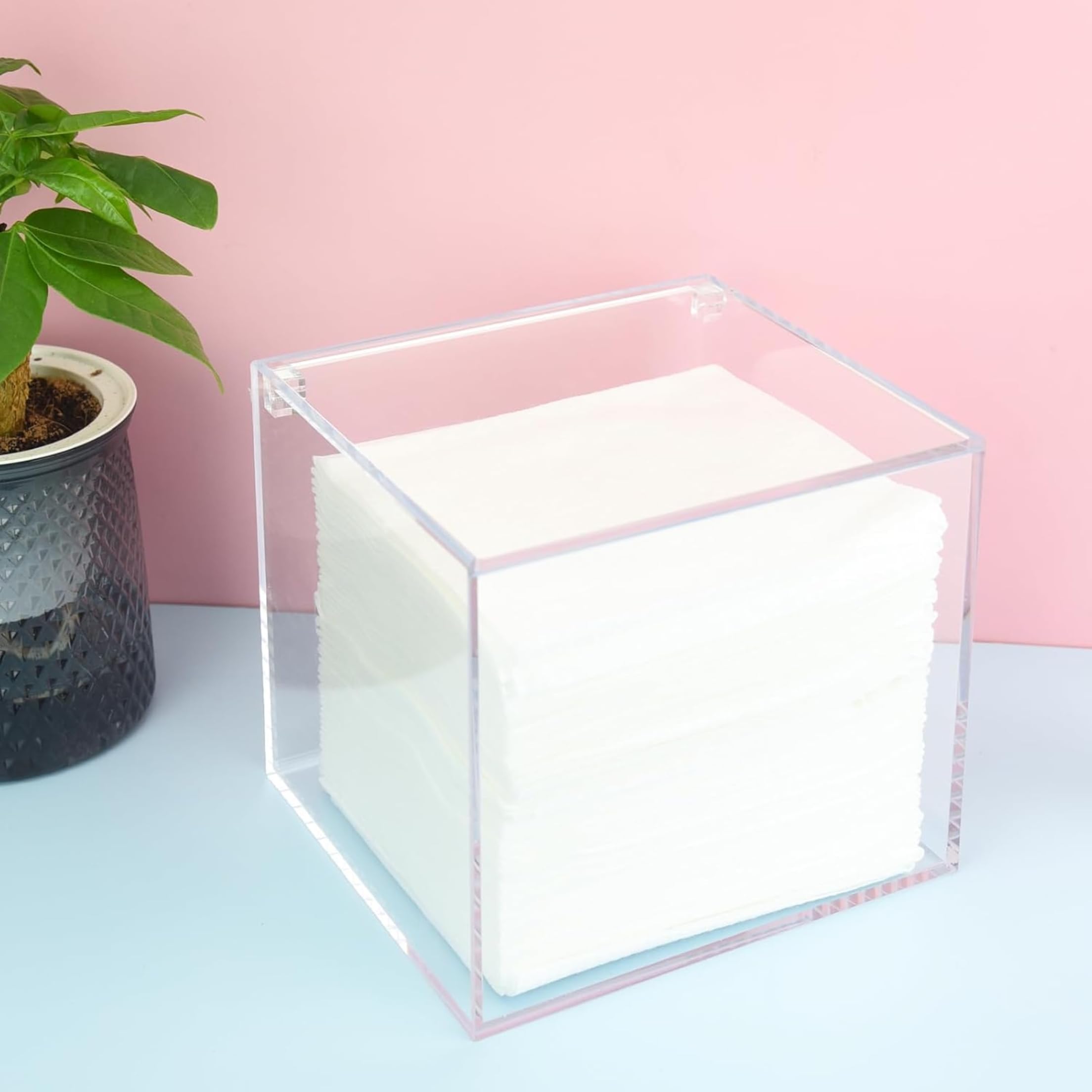 Amazon.com: KissYou Acrylic Boxes with Hinged Lid Small Lucite