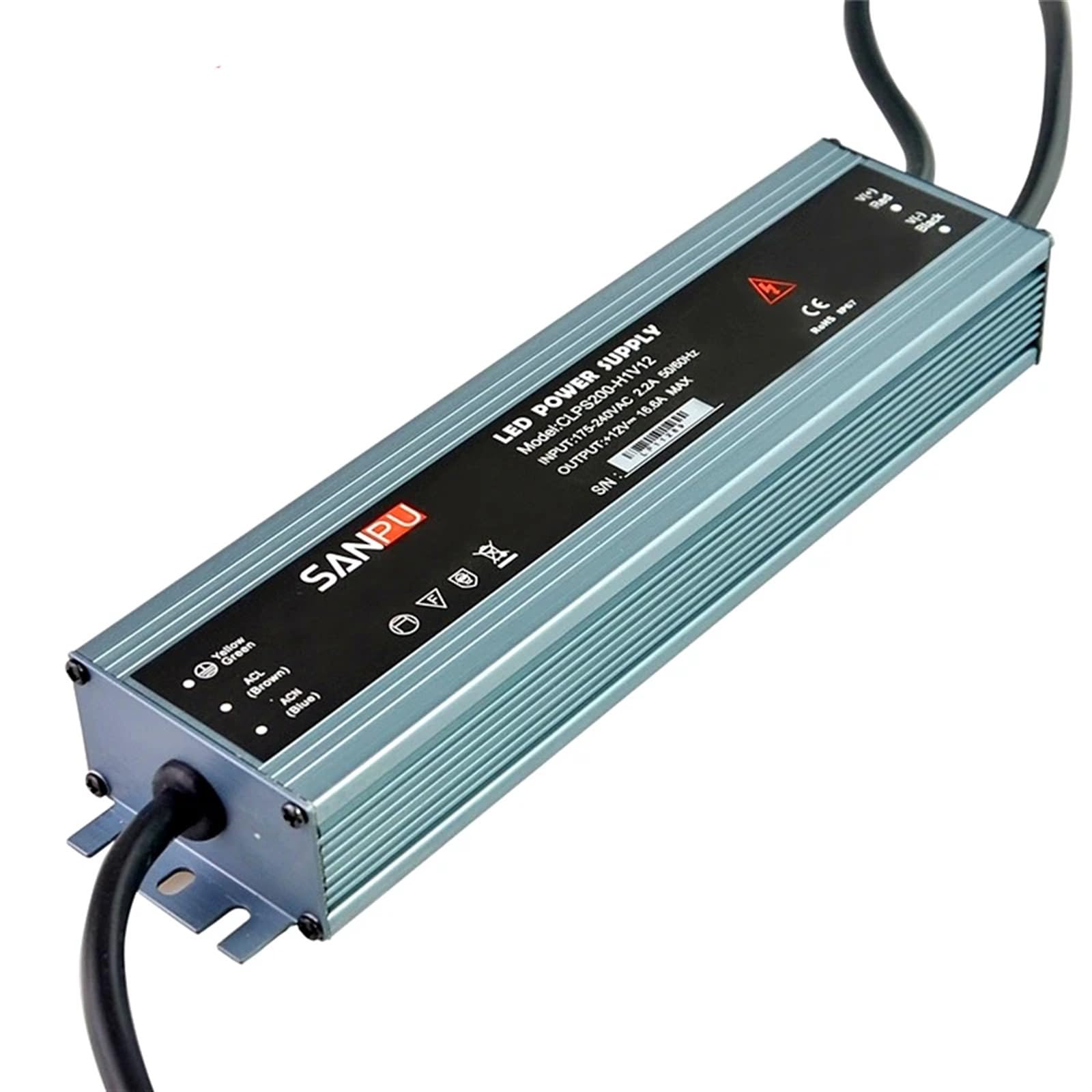 Fuente de alimentación impermeable IP67 24V 12V iluminación 60/100/120/150/200/250/300W controlador LED for tira LED(DC24V,60W)