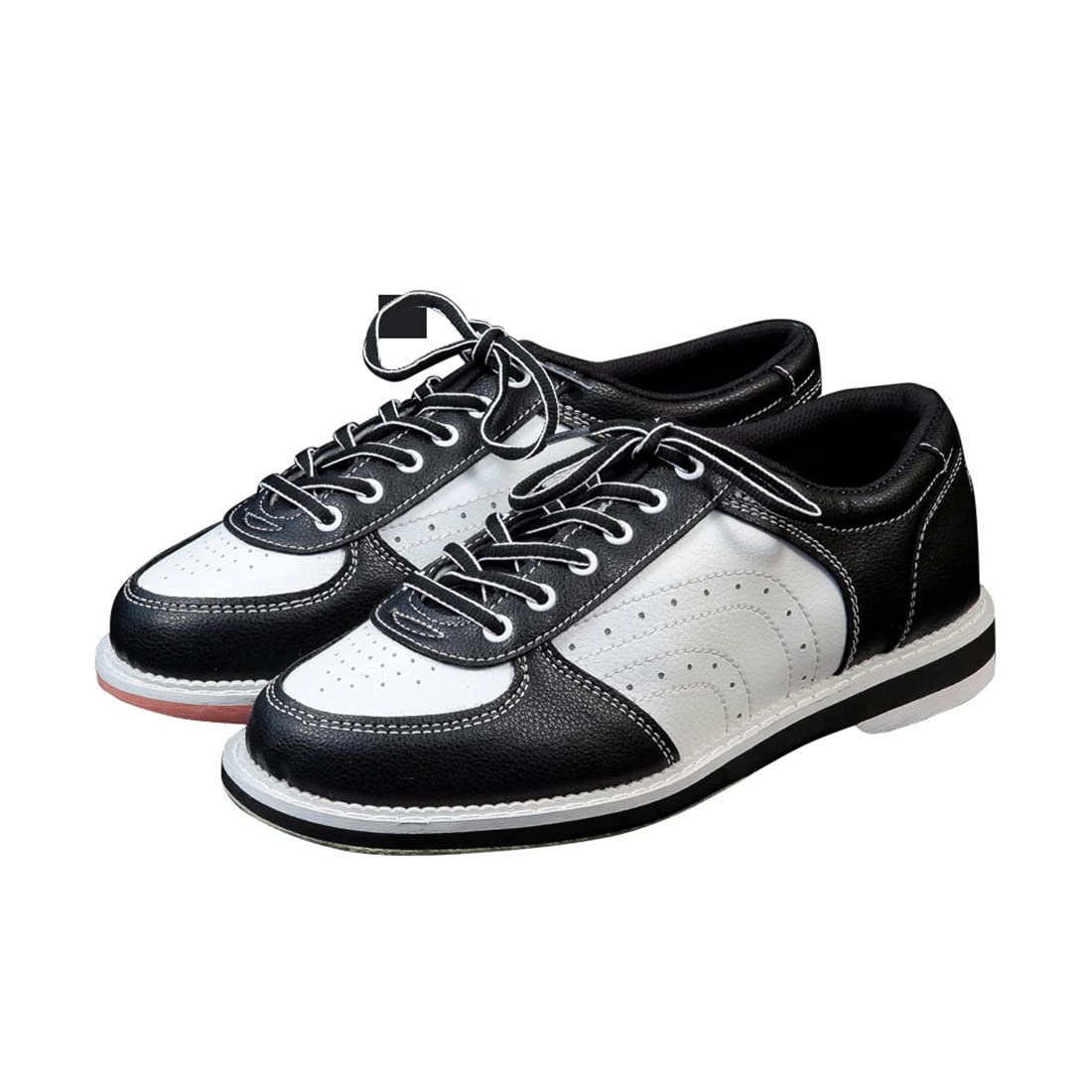 VEACAM Womens Bowl Shoes Indoor Walking Shoes Breathable Leather Bowling Shoes Lightweight Bowl Gym Sneakers,White,4