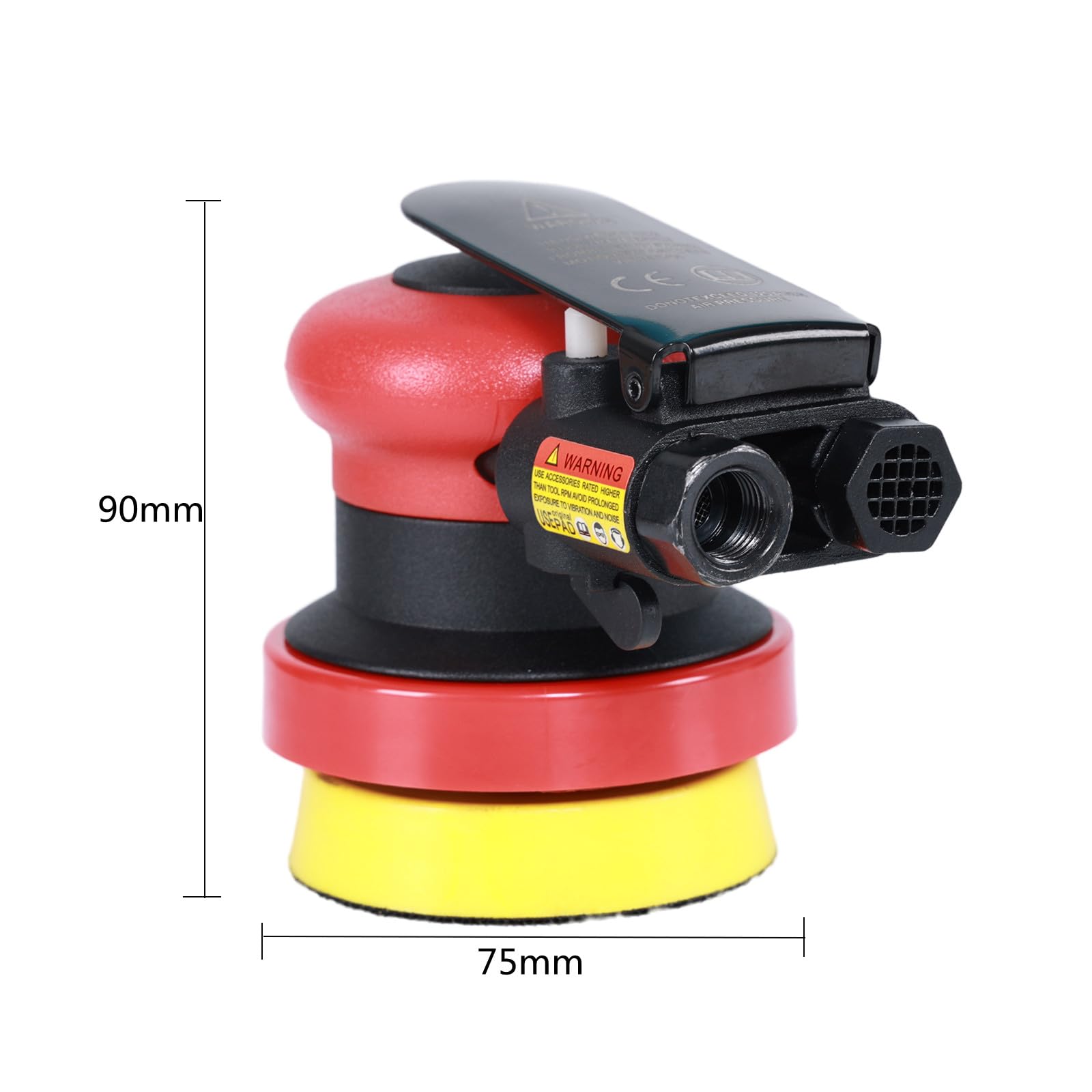 Levigatrice Compatta da 75mm (3"), Lucidatrice Professionale 12.000 Giri/min per Carrozzeria e Lucidatura Fari, Mini Levigatrice DA per Piccoli Progetti e Rifiniture di Precisione
