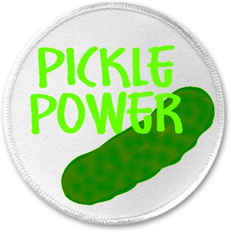 Pickle Power - 3 Sew/Iron On Patch Funny Joke Humor