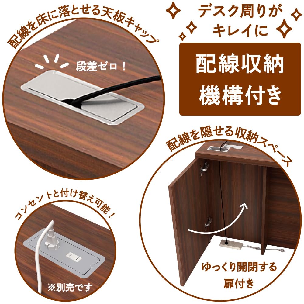 【送料込】幅180cm エグゼクティブデスク 役員用 両袖机 ダークブラウン Amazon | 家具のAKIRA 役員デスク 両袖デスク マホガニーブラウン 幅