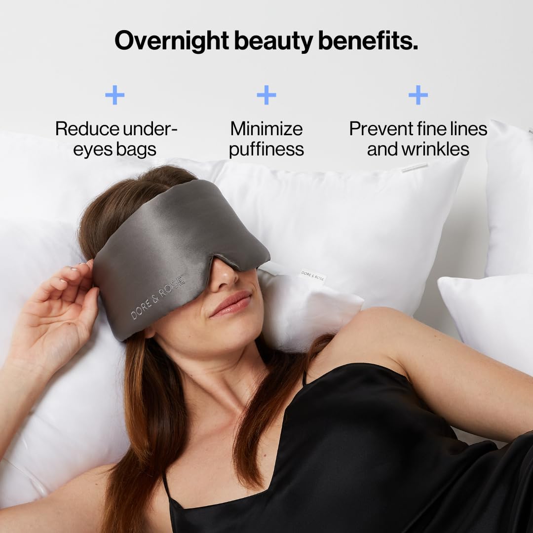 Masque de Sommeil - 100% Soie Naturelle - Ultra-Doux - Confortable