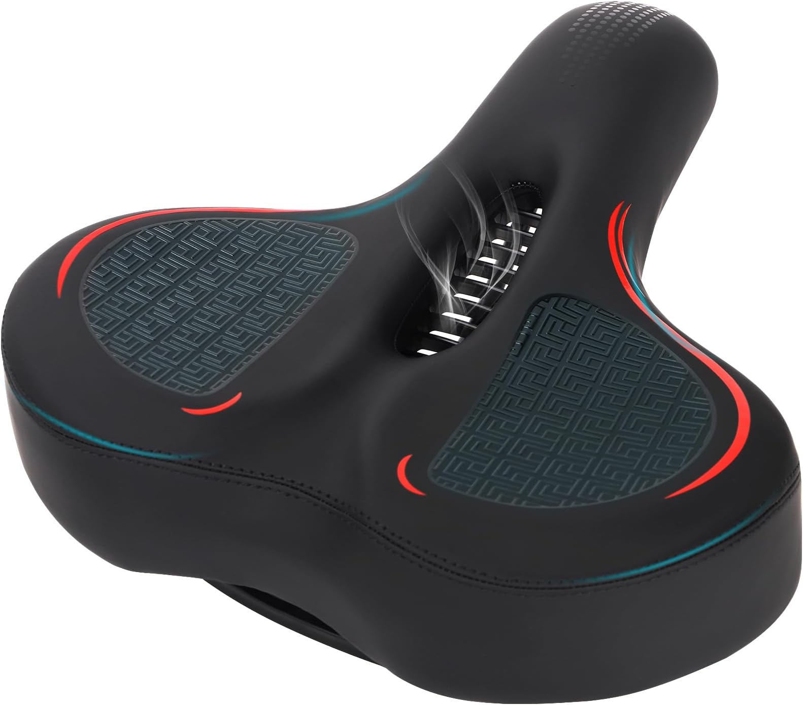 TONBUX Oversized Bike Seat for Men Women Comfort,Wide Bike Seat Cushion Replacement, Breathable Corfortable Bicycle Seat Saddle Compatible with Peloton/Exercise/Stationary/Electric/Cruiser Bikes