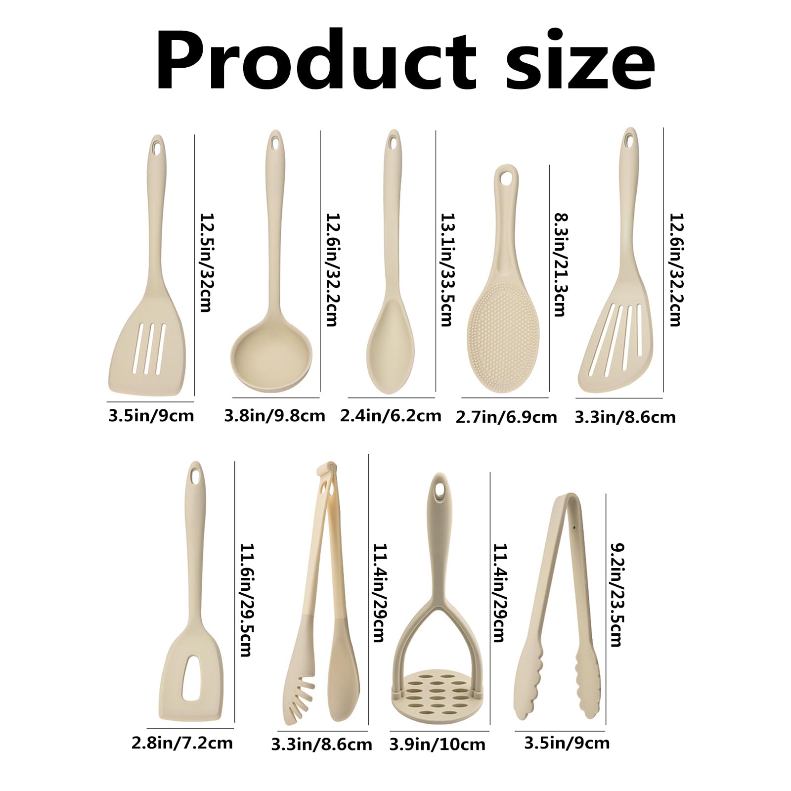 Küchenhelfer Set,Silikon Küchenset Küchenutensilien,Antihaft Hitzebeständiger Kochbesteck Kochutensilien Set Für Kochen, Gesund, Leicht Zu Reinigen 9 Stück