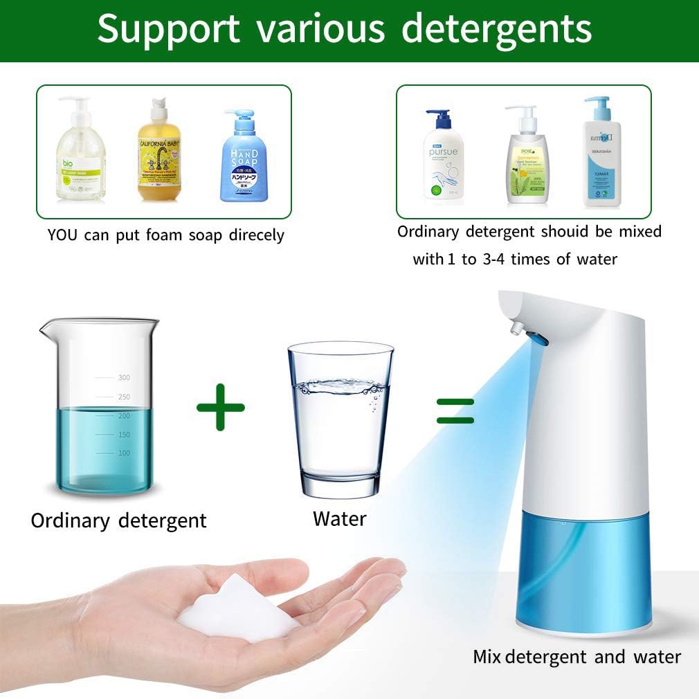 StillCool Automatic Foam Soap Dispenser Touchless Foaming 350ML Capacity Infrared Motion Sensor Hands-Free Automatic Soap Pump for Bathroom Kitchen