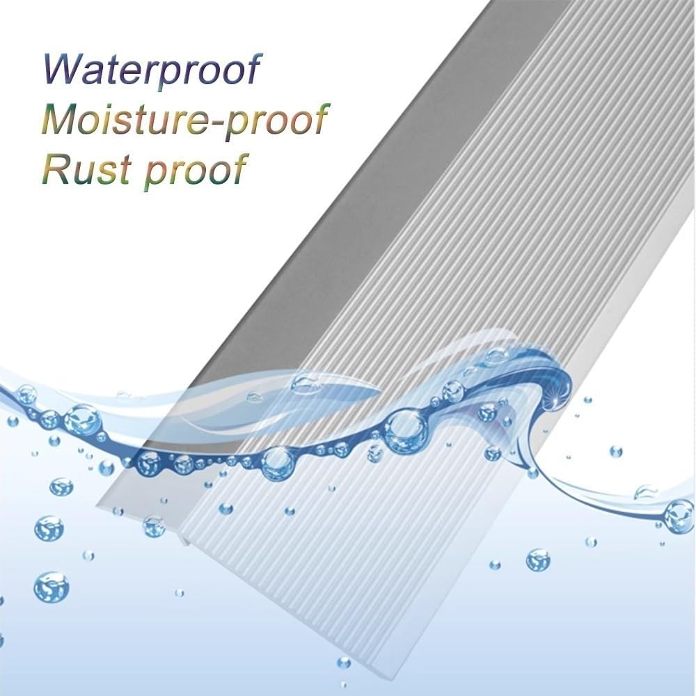 Floor Transition Threshold Strip, Aluminum Doorway Edge Trim, 36 Inch Threshold Ramp, Bridge The Height Gap Between 1 to 2.2 Inches ﻿(Gold,95CM- 3.1ft)