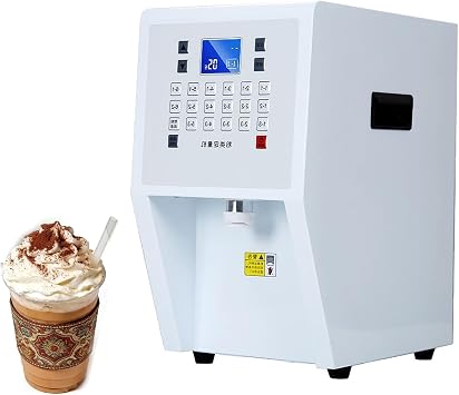 Commercial Automatic Powder Dispenser, 17 Preset Buttons Digital Quantitative Dispenser,54W Stainless Steel Fruit Powder Fructose Taro Coffee Dosing Machine for Milk Tea Coffee Dessert Shop