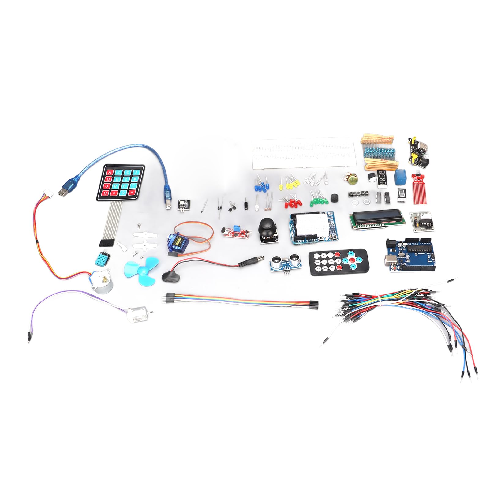 Starter Kit R3 Set Didattico Completo di Componenti Elettronici Fai-da-te Tutorial su CD per Principianti e Professionisti