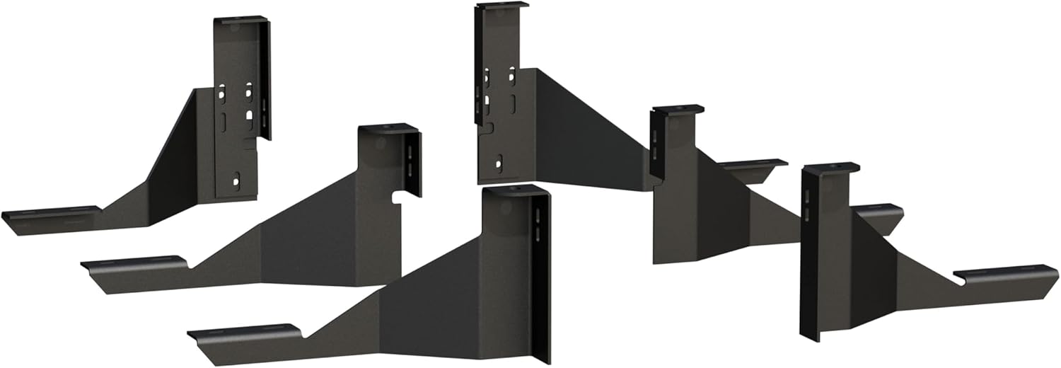 LUVERNE 415088-401032 Grip Step 7" Running Boards with Expanded Metal Treads (Black Powder-Coated Aluminum)