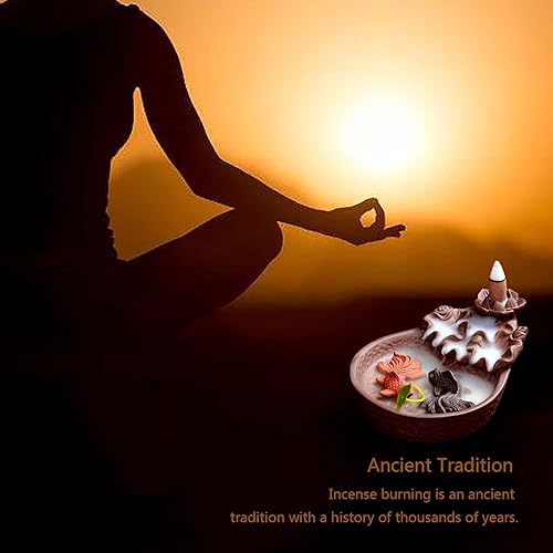 Miniatura 5 de 180 conos de incienso de reflujo para cascada, 9 tipos de cono de incienso de fragancia de plantas naturales para quemador de incienso en cascada