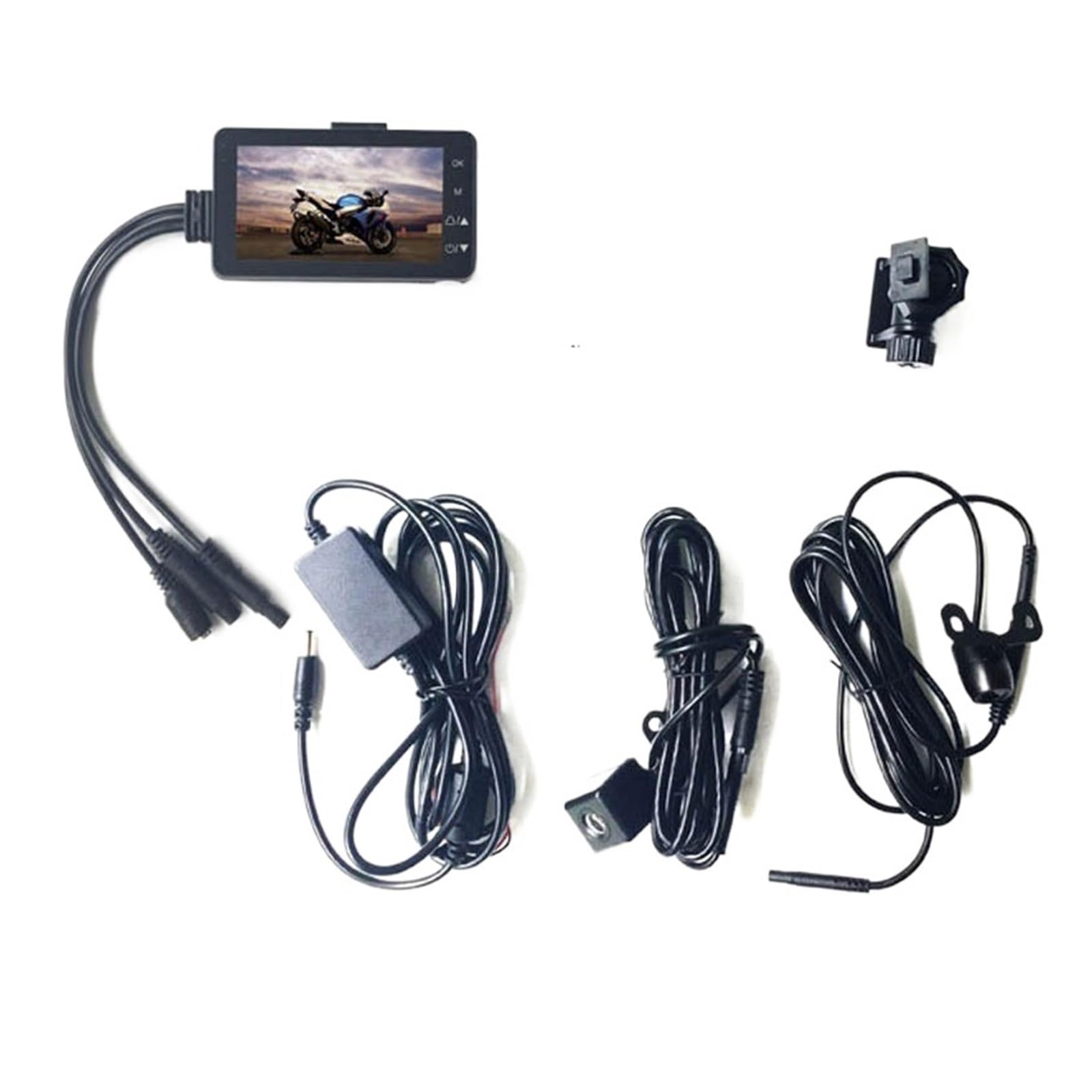 Dashcam Moto Doppia Lente 1080P/480P – Registratore Video Con Schermo LCD 3", IP68 Impermeabile, Angolo 120°, Per Qualsiasi Moto - 2