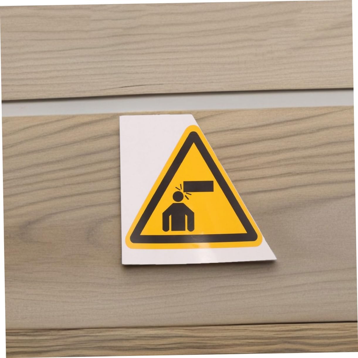 Triangle Watch Your Head Warning Sign Stickers for Machine Equipment 4pcs