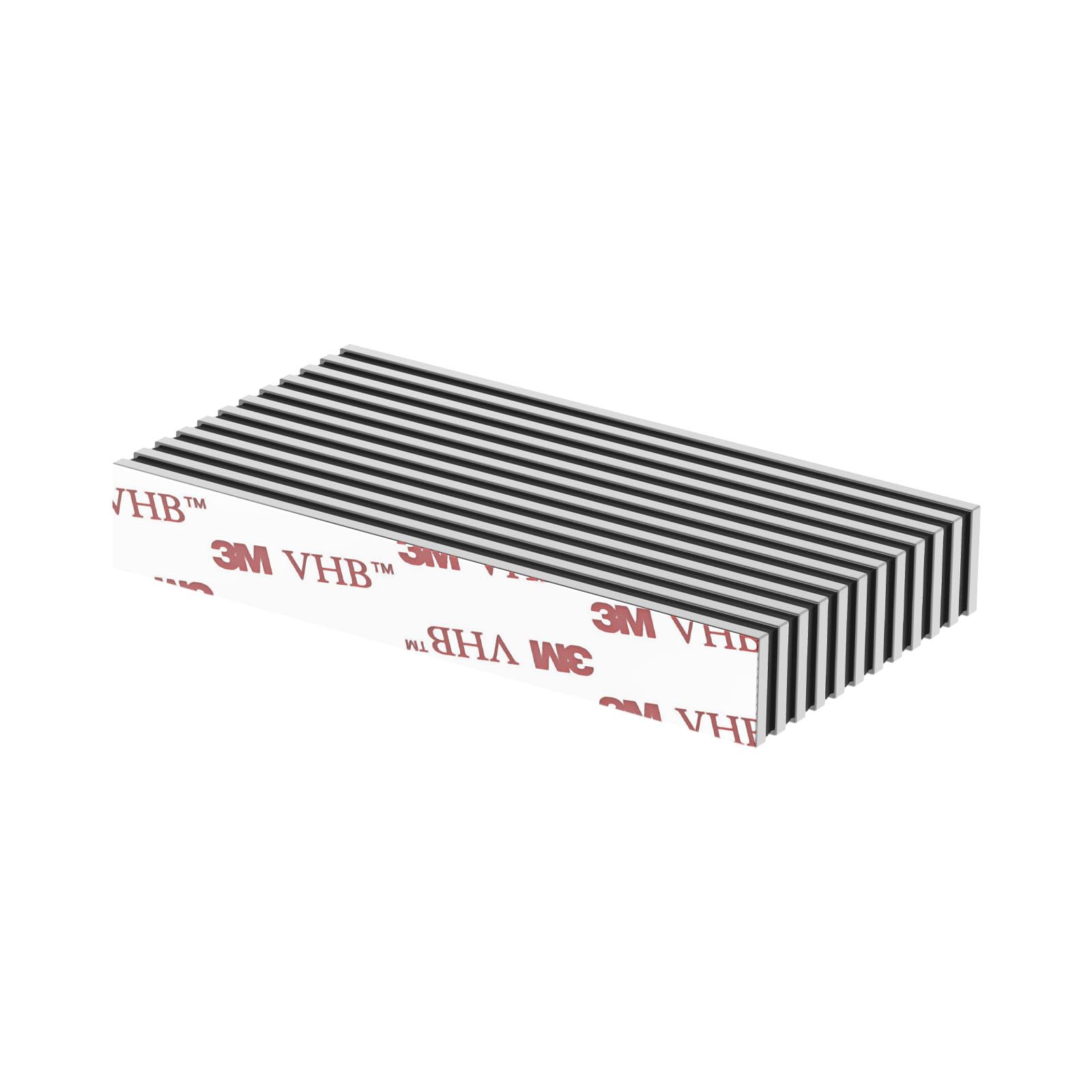 N52-2.5" x 3/8" x 1/16" - 12 Pack, Powerful Rare Earth Rectangular Magnet with 3M 4920VHB Adhesive, Neodymium Bar Magnets, Self Adhesive Block Magnet, Strong Neodymium Magnets Strips