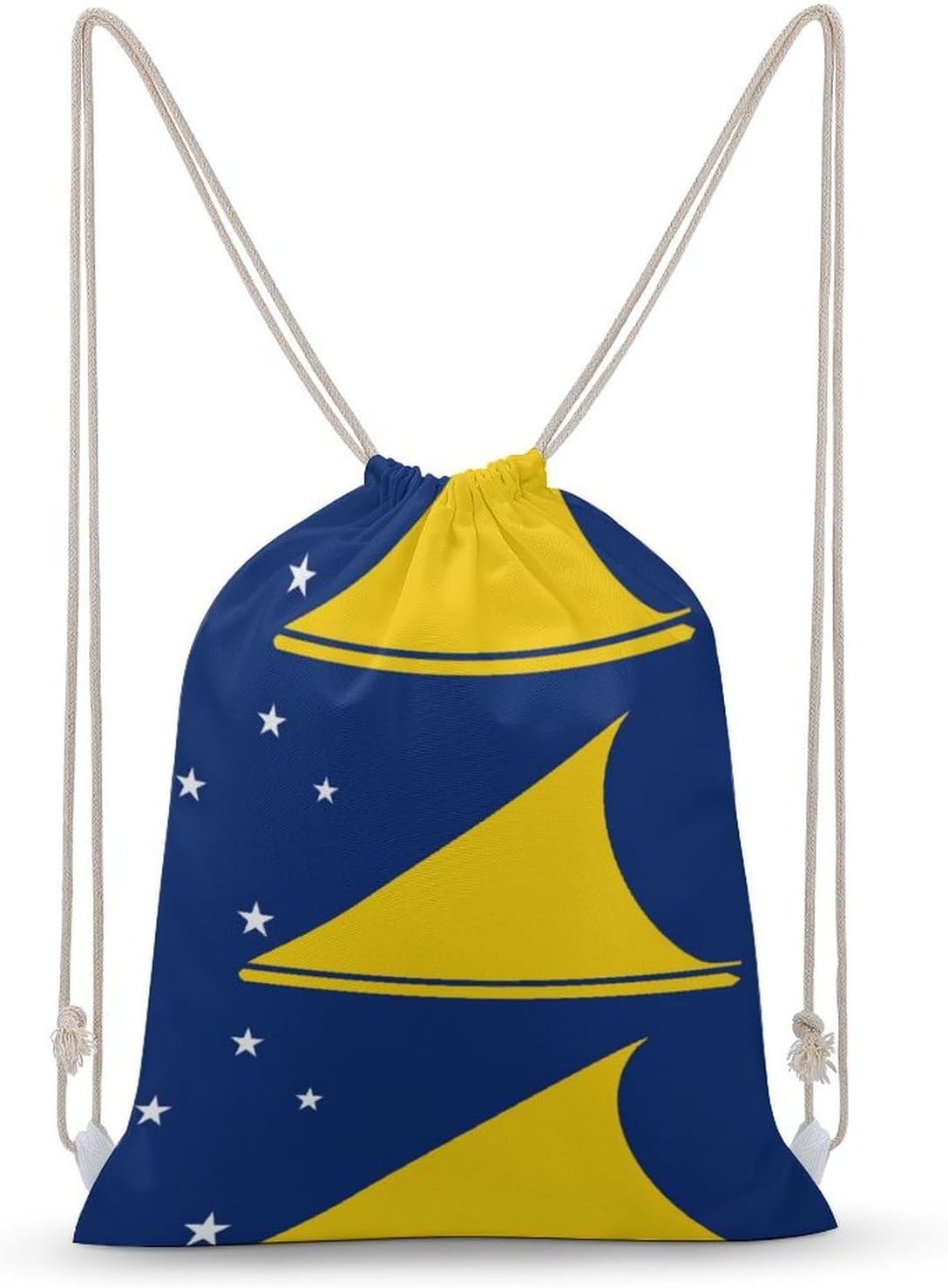 Flag of Tokelau Canvas Drawstring Backpack Lightweight Sports Gym Bag Travel String Bags