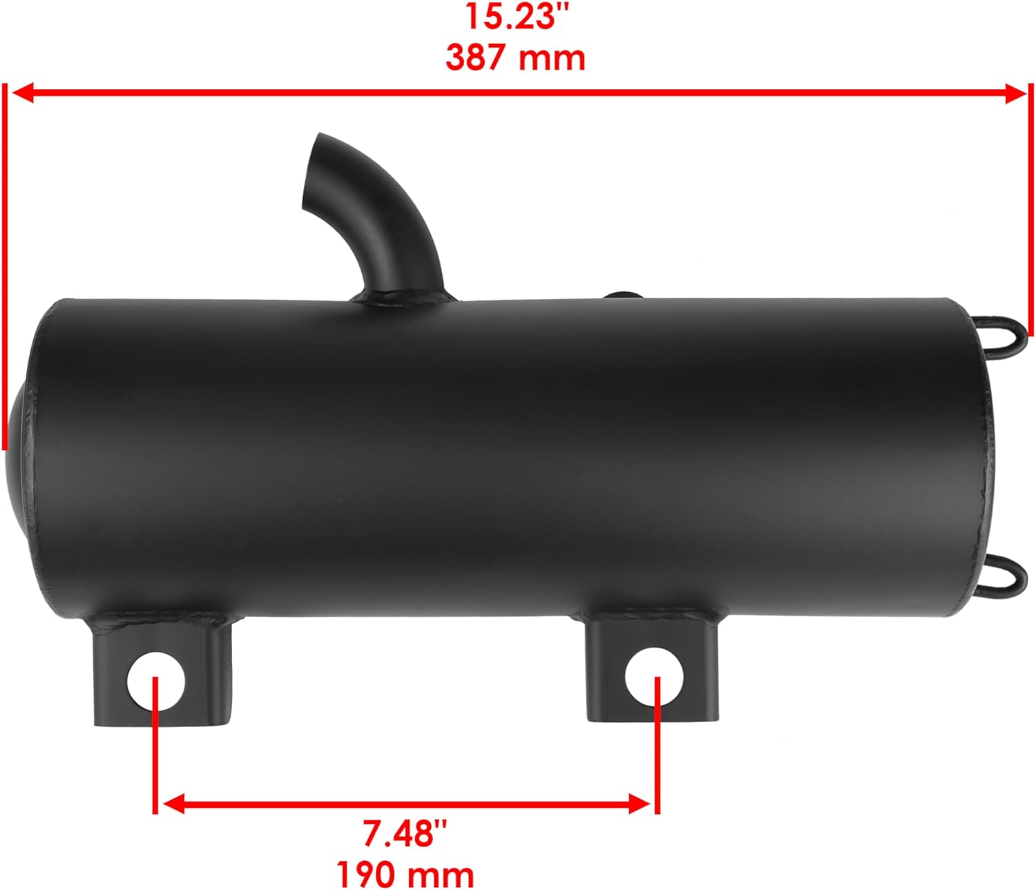 Caltric Exhaust Muffler Silencer And Kit Compatible with Polaris Scrambler 500 4X4 2X4 2005-2012