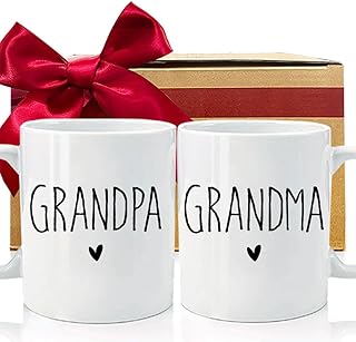 Promoted to Grandpa Grandma Mugs Set Gift for New Grandparents 2026, Baby Reveal Pregnancy Announcement Gifts for Grandparents, 2026 First Time Grandparents Gift for Couples, Grandparents to Be