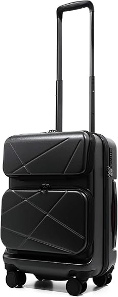 Amazon | [PROEVO/プロエボ] [AVANT] スーツケース キャリーケース キャリーバッグ TWO POKCET carry  フロントオープン sサイズ ssサイズ 小型 s ss 日乃本 ブレーキ ストッパー TSAロック 機内持ち込み 8輪 静音 2ポケット  (SSサイズ,