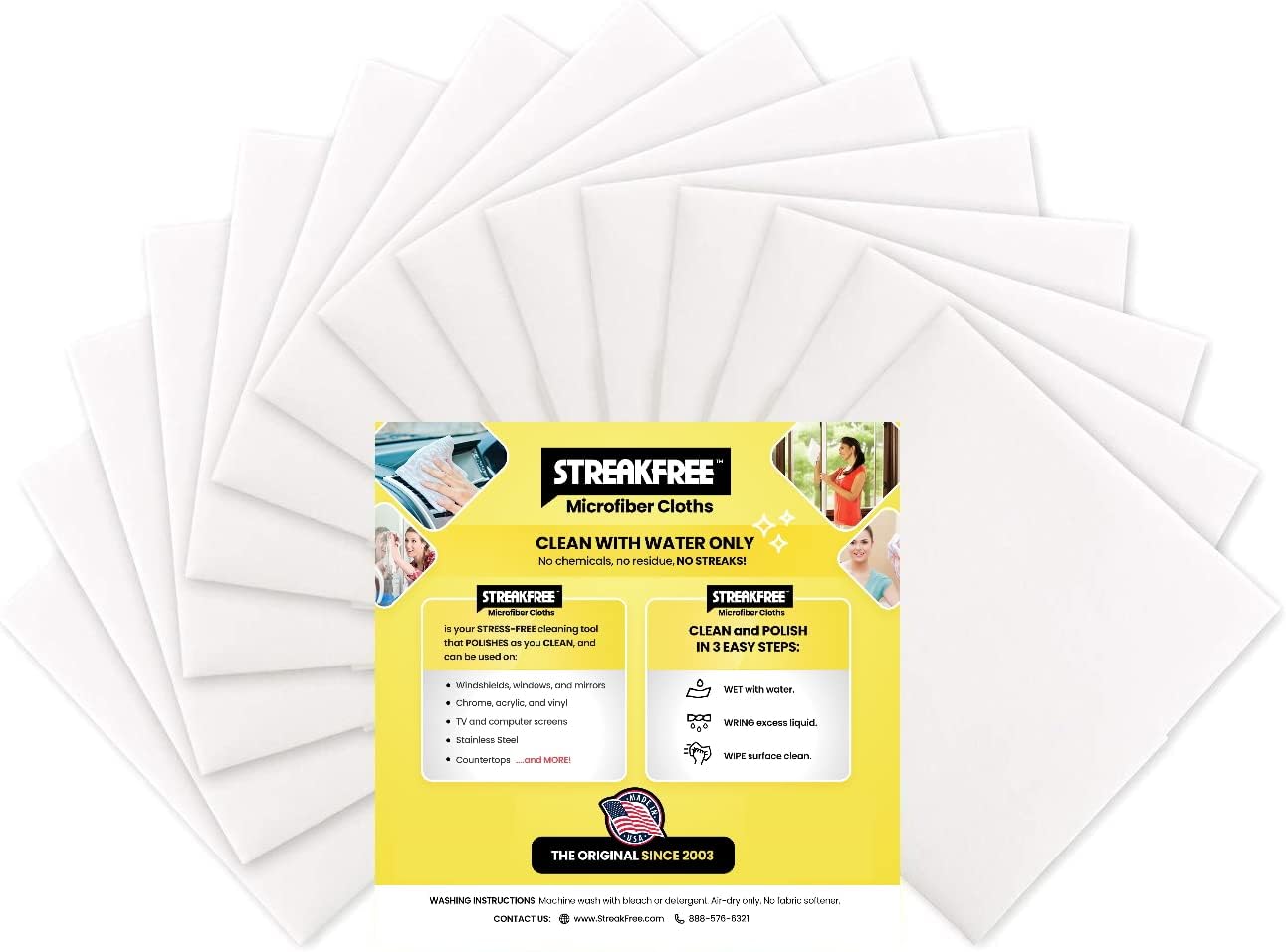 StreakFree "The Next Generation" Microfiber Cloths 16" x