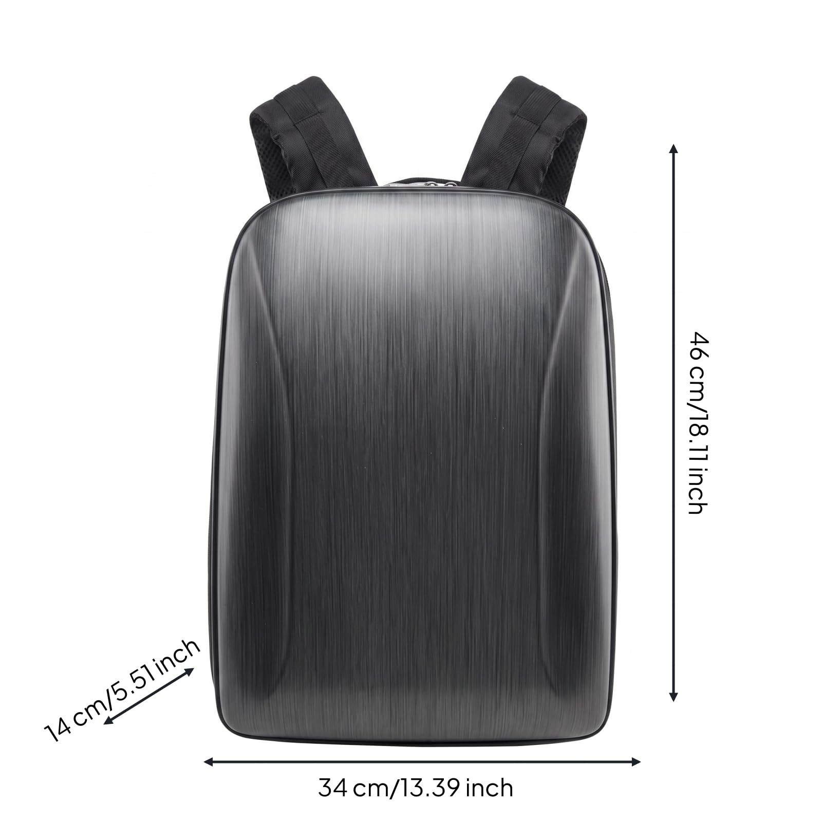 Estuche para Equipos Aéreos Mochila para Maletín Funda Cómodo con Correas Acolchadas y Equilibrio de Carga Adecuada para Caminatas a y Grabación en Campo, Gris, Gris Cepillado