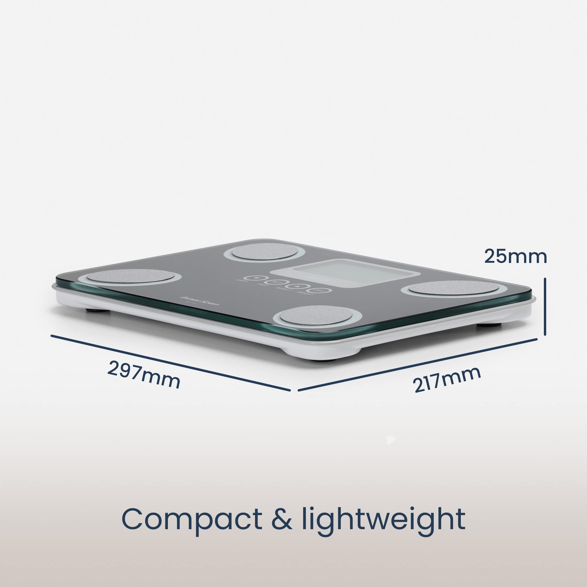 TANITA BC-731 Compact, Glass Innerscan Body Composition Monitor Easy To Read LCD Display 10 Measurements Black