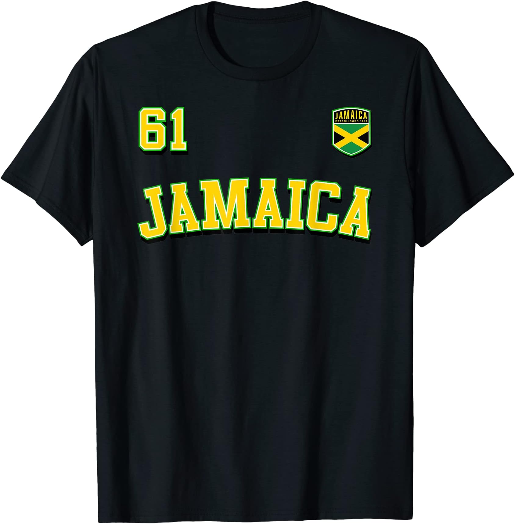 Jamaica Shirts for women & men - Independence DayJAMAICA 61 Independence Day 2023 Jamaican Flag Clothing T-ShirtOEKO-TEX STANDARD 100