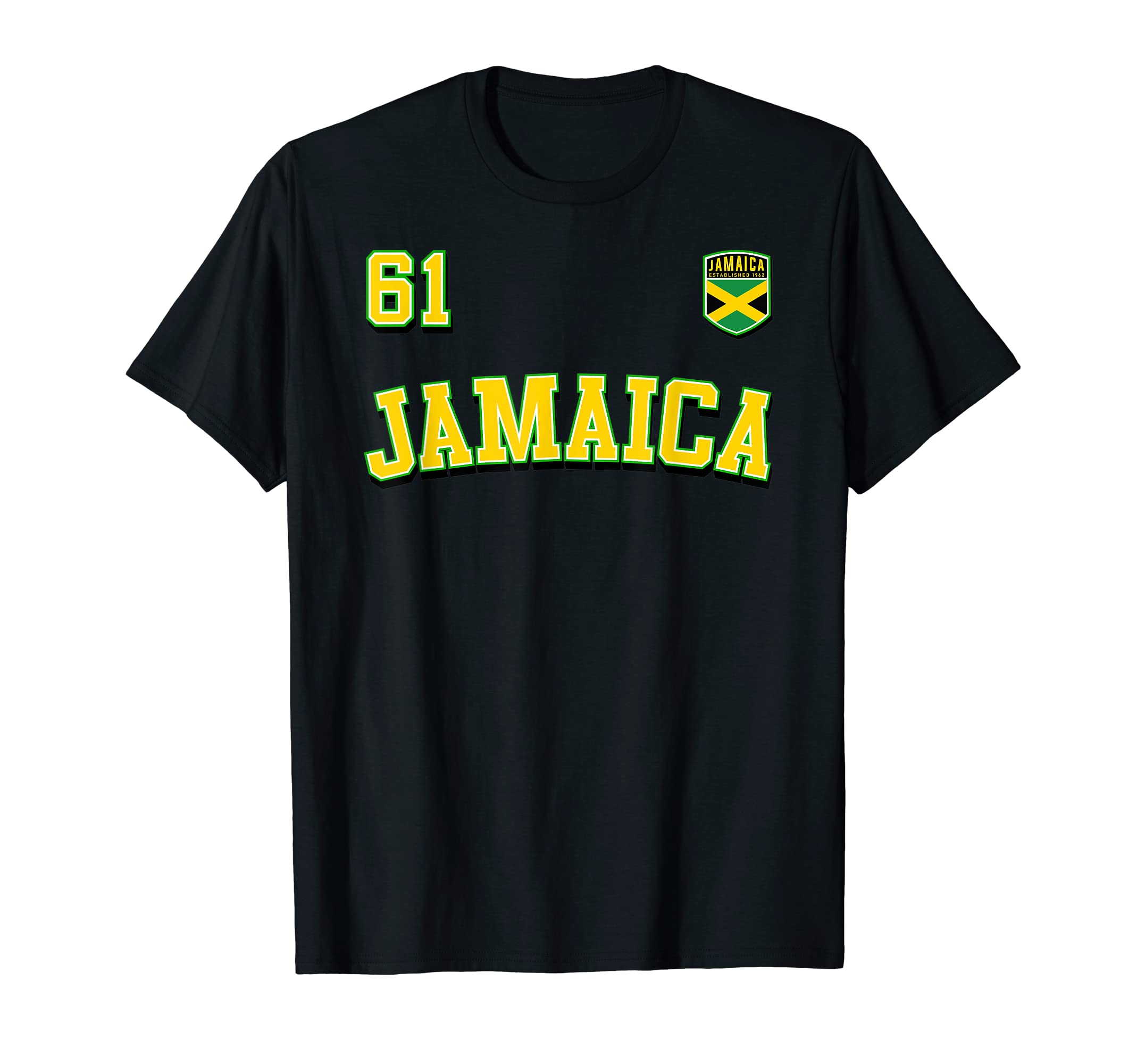 Jamaica Shirts for women & men - Independence DayJAMAICA 61 Independence Day 2023 Jamaican Flag Clothing T-ShirtOEKO-TEX STANDARD 100