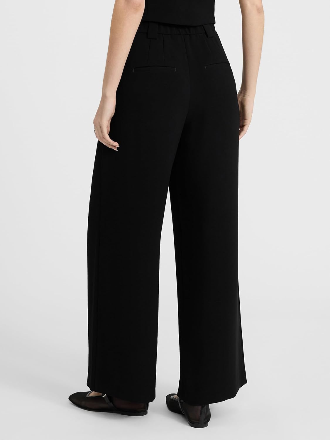 EXPRESS Women’s High Waisted Relaxed Fit Trousers – Tailored Wide-Leg Dress Pants with Polished Look for Work, Events - Image 2